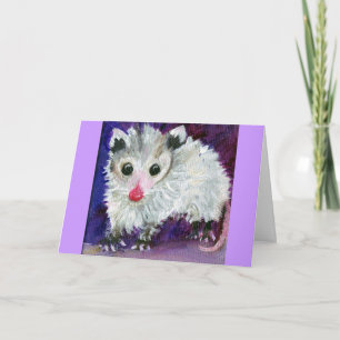 Cartão Precious Baby Purple Possum Card