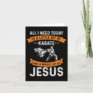 Cartão Precisa de Karate Jesus Cristo Cristão Deus Adora 