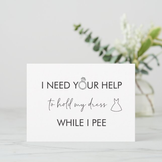 Cartão Precisa de sua placa simples de proposta de ajuda  (Em pé/Frente)