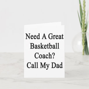 Cartão Preciso De Um Treinador De Basquete De Excelente L