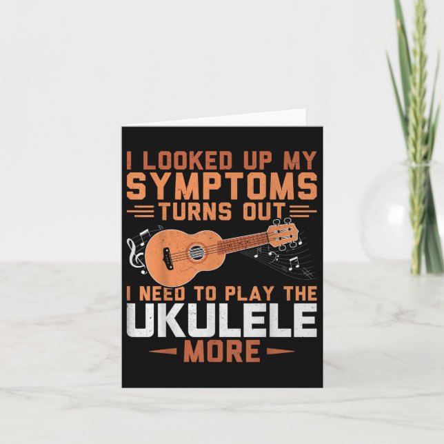Cartão Preciso Jogar Mais Ukulele - Uke Lover Ukulel (Frente)