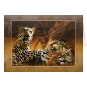 Cartão Predador do gato grande