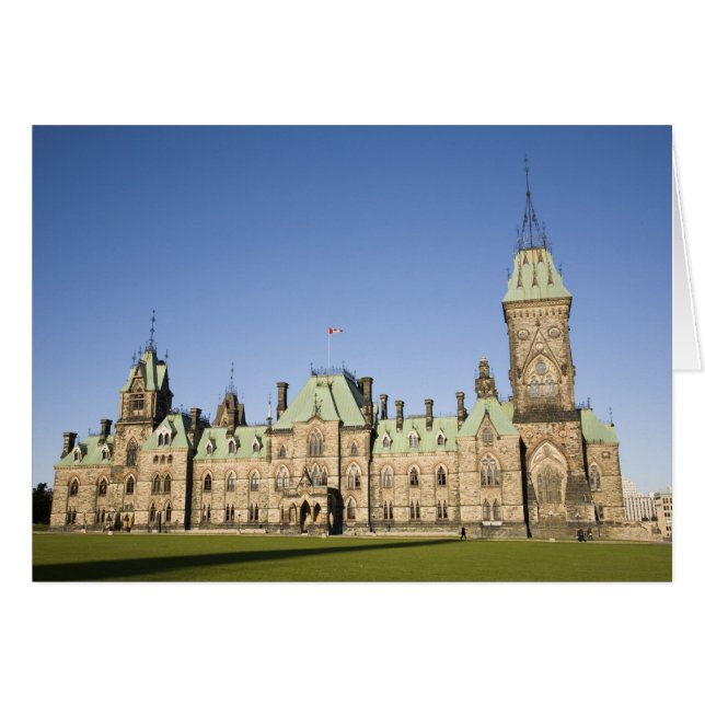 Cartão Prédio parlamentar em Ottawa, Ontário, Canadá (Frente Horizontal)