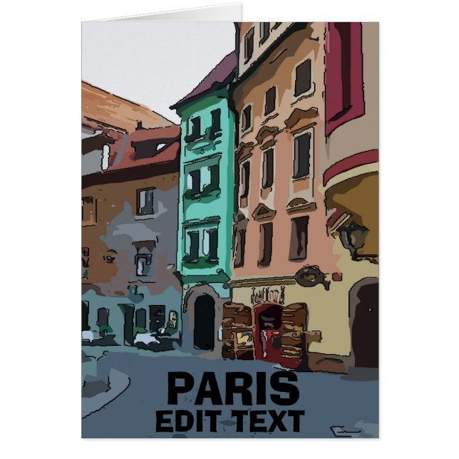 Cartão Prédios Ruas de Paris (Frente)