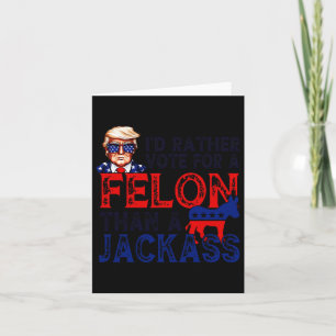 Cartão Preferencialmentes Votam Por Um Felon Que Um Jack 