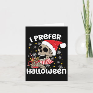 Cartão Prefiro o Natal Engraçado do Halloween