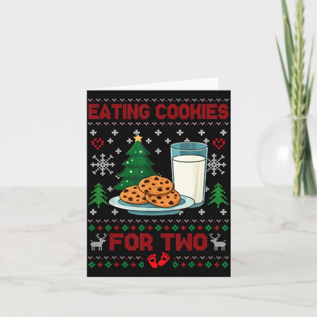 Cartão Pregnancy New Mom Baby Pregnant Christmas Couples  (Frente)