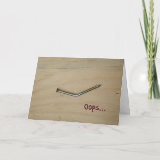 Cartão Prego curvado