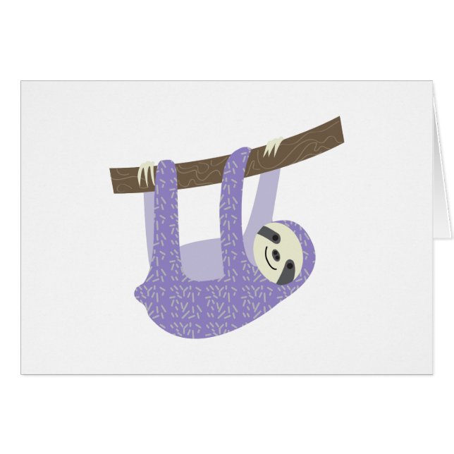 Cartão Preguiça de árvore (Frente Horizontal)