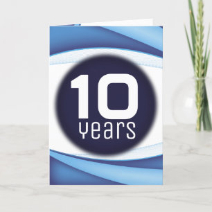 Cartão Prêmio de aniversário de funcionários da onda tecn