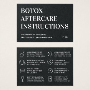 Cartão Premium para Injeção de Botox Preto