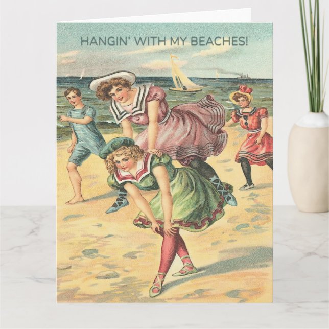 Cartão Prendendo com minhas praias (Frente)