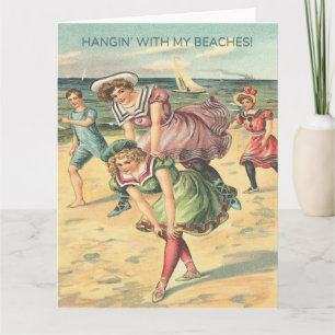 Cartão Prendendo com minhas praias