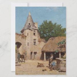 Cartão Preparando-se para a Caça Medieval