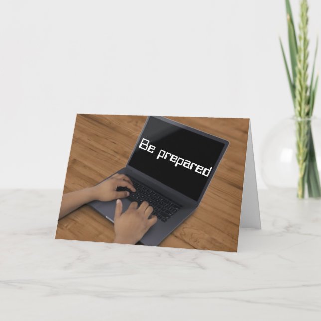 Cartão Prepare-se, não atire na ponta (Frente)