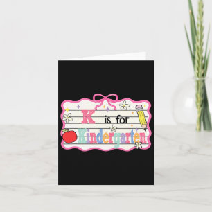 Cartão Preppy Coquette Arco K É Para O Jardim De Infância