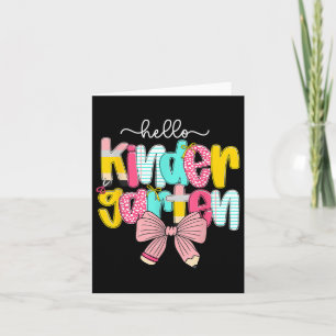 Cartão Preppy Hello, Professora Do Jardim De Infância Coq