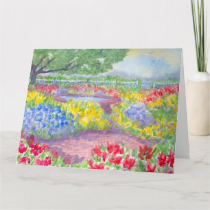 Cartão Prescott Park Garden Portsmouth NH Watercolor