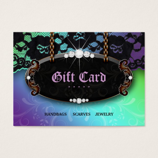Cartão-Presente Azul Roxo-Roxo-Colar N-Lace (Frente)