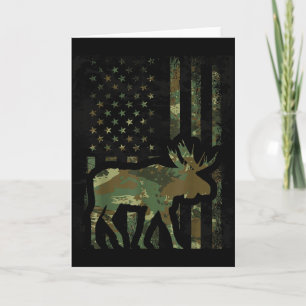 Cartão Presente Camuflado da Bandeira Americana Caça de A