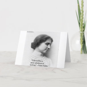 Cartão Presente com Citação de Sabedoria de Helen Keller