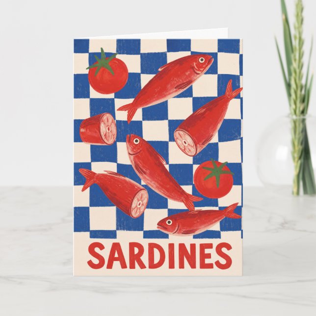 Cartão Presente Costeiro de Marisco Amante de Peixe Desen (Frente)