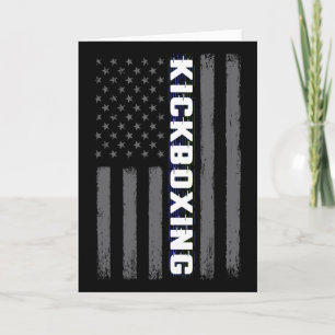 Cartão Presente da Bandeira Americana de Kickboxing Usa A
