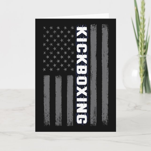 Cartão Presente da Bandeira Americana de Kickboxing Usa A (Frente)