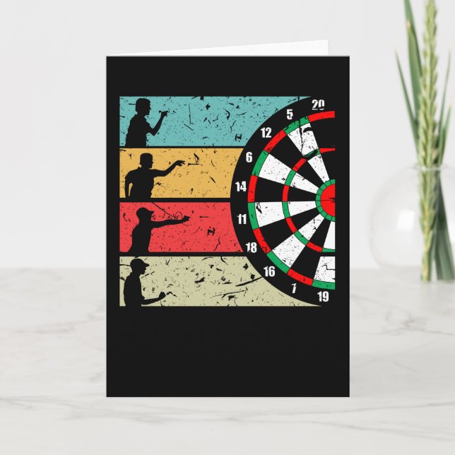 Cartão Presente Dart Darts Dartboard Sports Dartboard (Frente)