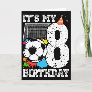 Cartão Presente de 8 Anos de Idade Futebol 8º Aniversário
