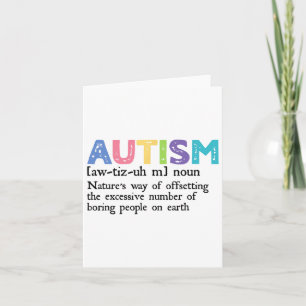 Cartão Presente de Admissão de Consciência do Autismo Def