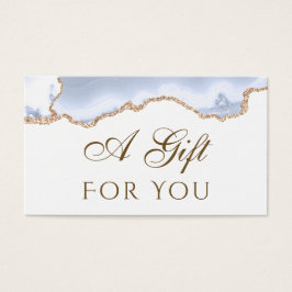 cartão-presente de agato azul pastel