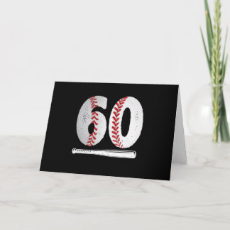 Cartão Presente de Aniversário de 60 anos Beisebol