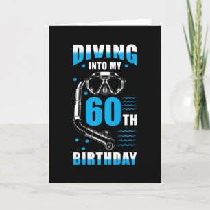 Cartão Presente de aniversário de 60 anos do Diver