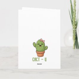 Cartão Presente de Aniversário de Casal de Cactus Engraça