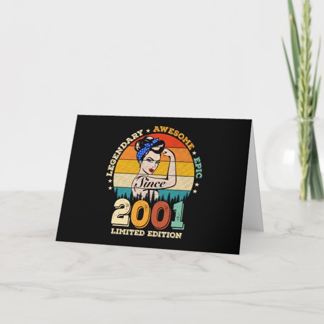 Cartão Presente de Aniversário de Mulher Empoderada Ediçã (Frente)