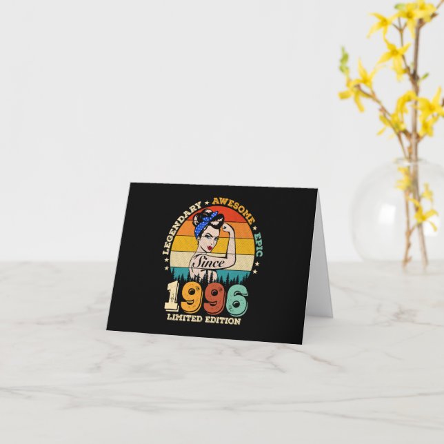 Cartão Presente de Aniversário de Mulher Empoderada Ediçã (Flor Amarela)