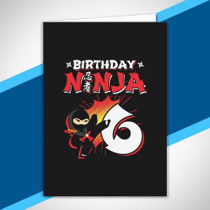 Cartão Presente de Aniversário de Ninja para Crianças - 6