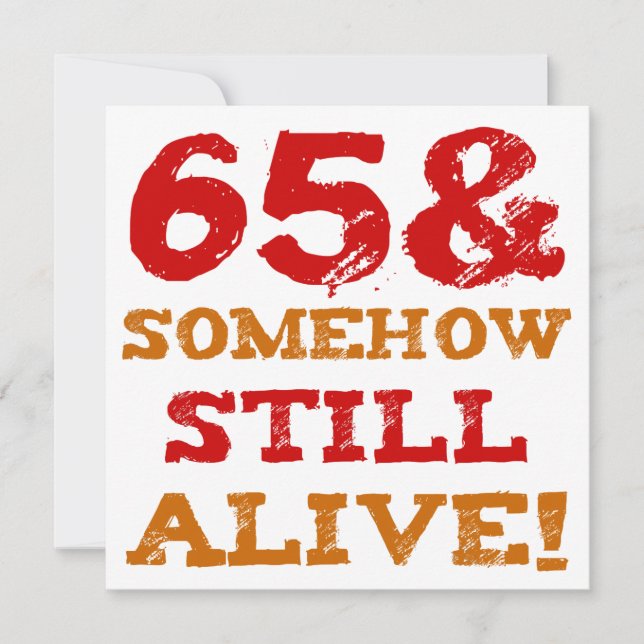 Cartão Presente de aniversário do 65º (Frente)