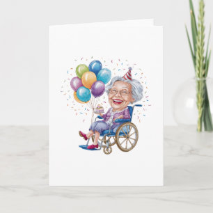Cartão Presente de aniversário engraçado para tia idosa