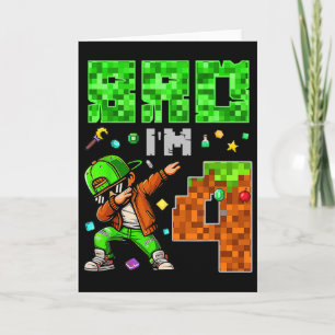 Cartão Presente de aniversário estilo Pixel Dab Gamer par