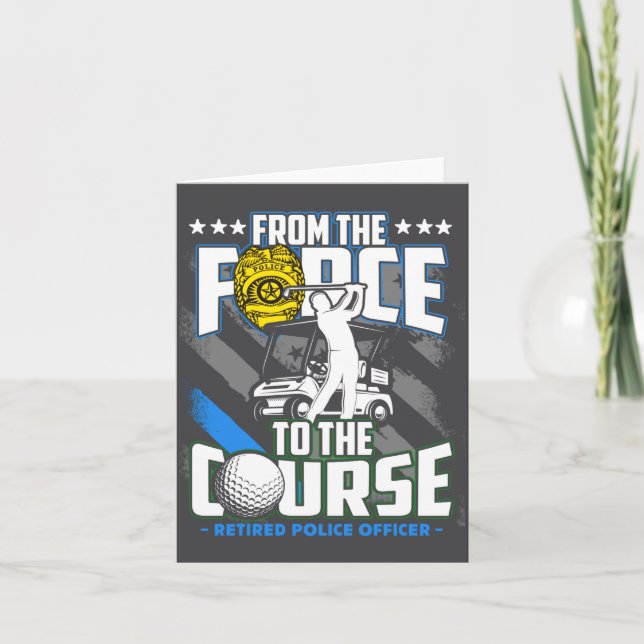 Cartão Presente de Aposentadoria de Golfe para Oficial de (Frente)