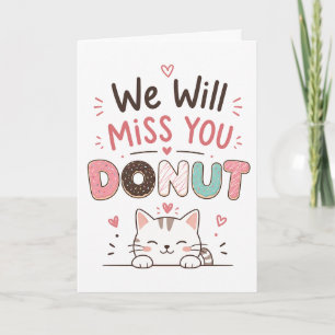 Cartão Presente de aposentadoria engraçado do gato Donut 