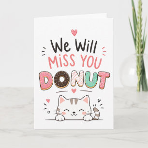 Cartão Presente de aposentadoria engraçado do gato Donut 