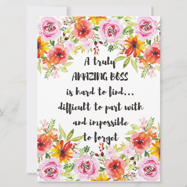 Cartão Presente de Apreciação do Excelente Chefe de Cotaç (Frente)