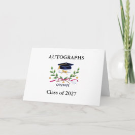 Cartão Presente de Autógrafos da Formatura de 2027