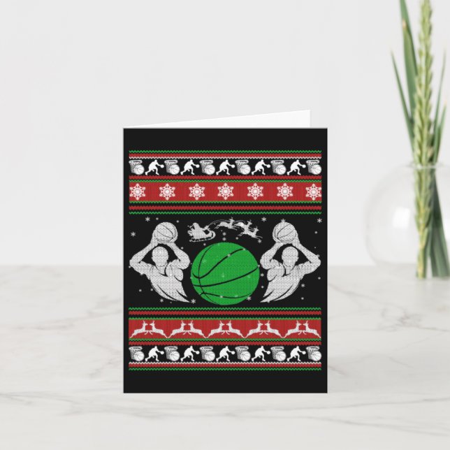 Cartão Presente de Basquete de Natal  (Frente)
