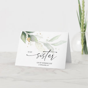 Cartão Presente de Bridesmaid para Irmã no Dia do Casamen