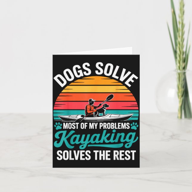 Cartão Presente de Caiaque para Homens Mulheres Caiaqueir (Frente)