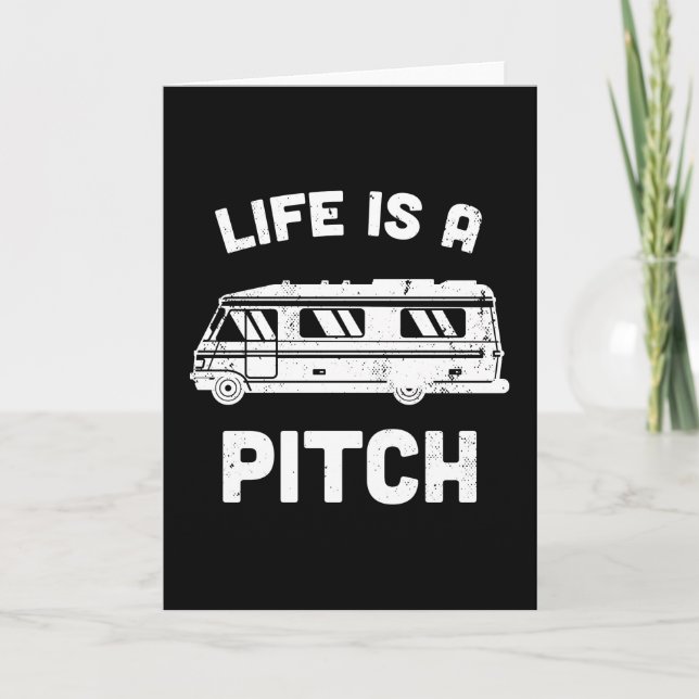 Cartão Presente de Camping para Autocaravana Motorhome (Frente)